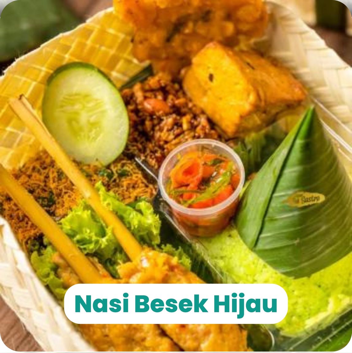 Berasa di Bali, Nikmatnya Nasi Besek Hijau dari Dapur Bu Sastro