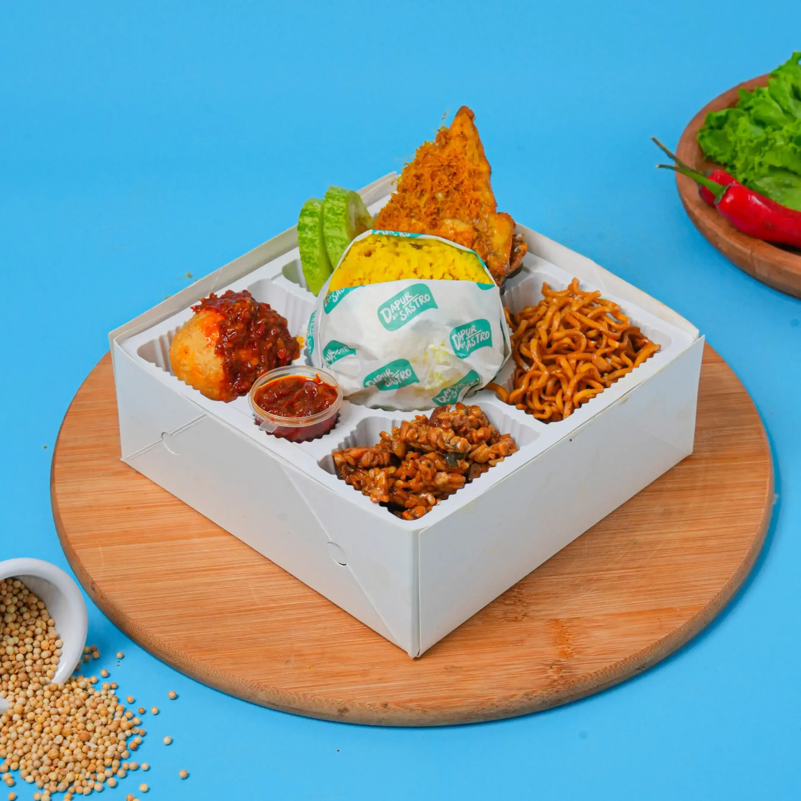 Paket Nasi Kuning Kotak Komplit Dapur Bu Sastro - Harga Terbaik & Lauk Lengkap
