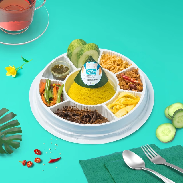 Nasi Kotak Lengkap dengan Bakul untuk 5 Porsi