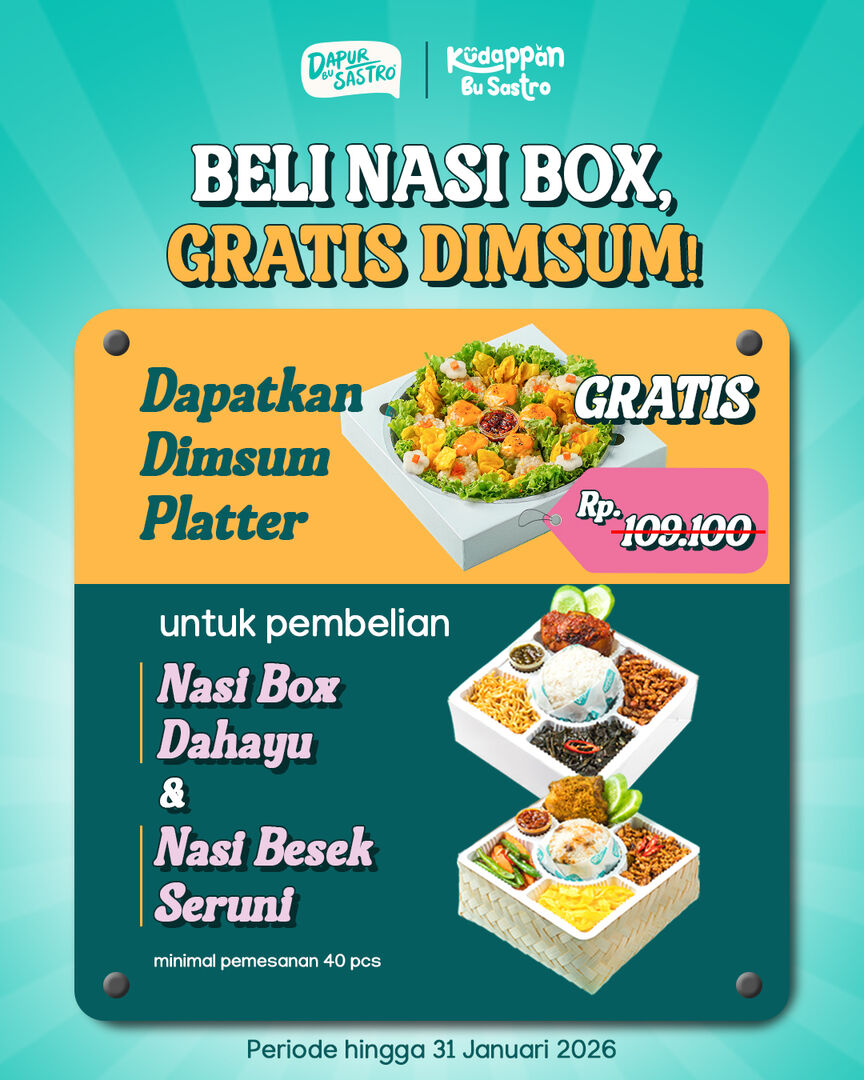 Promo Nasi Box Gratis Dimsum Platter