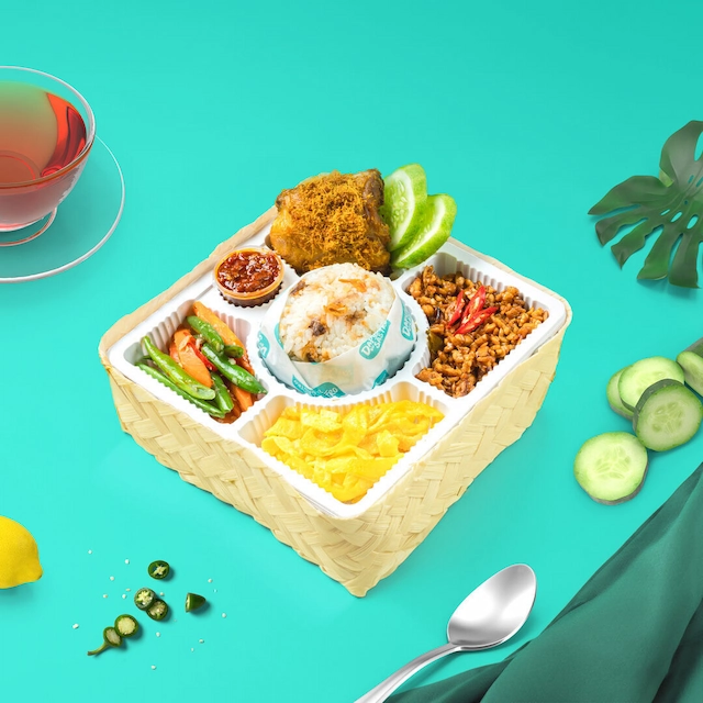 Nasi liwet besek dari Dapur Bu Sastro untuk catering nasi kotak area Jakarta