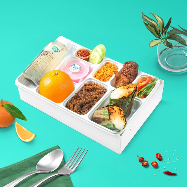 Nasi box dari Dapur Bu Sastro untuk catering area Depok