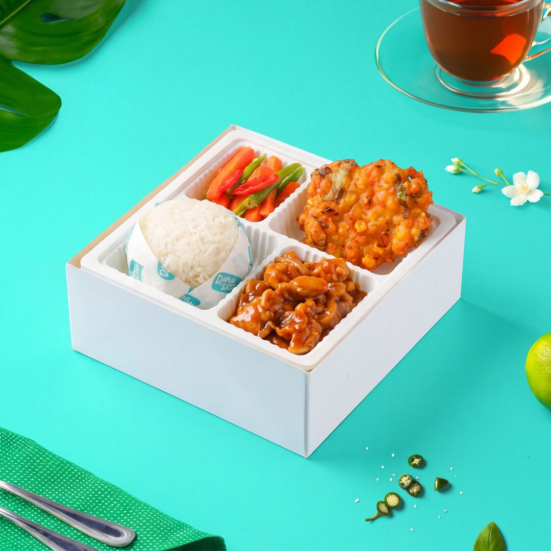 Nasi Box Ayam Saus Mentega